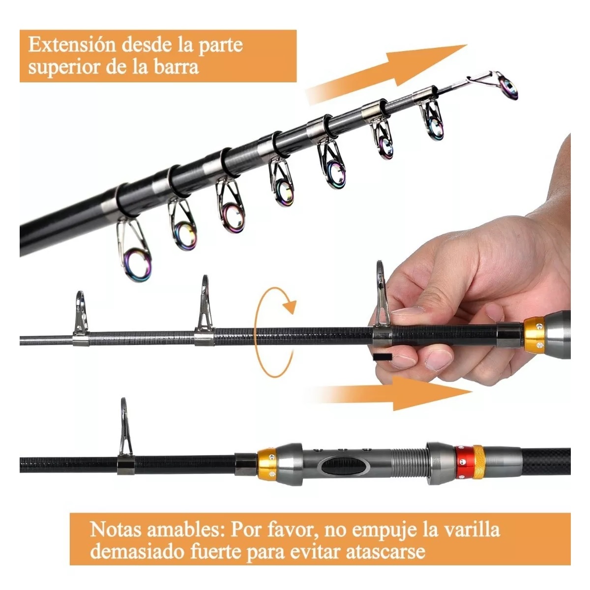 Kit Pesca 2.1m Caña Carrete Señuelo Accesorio Bolsa Completo