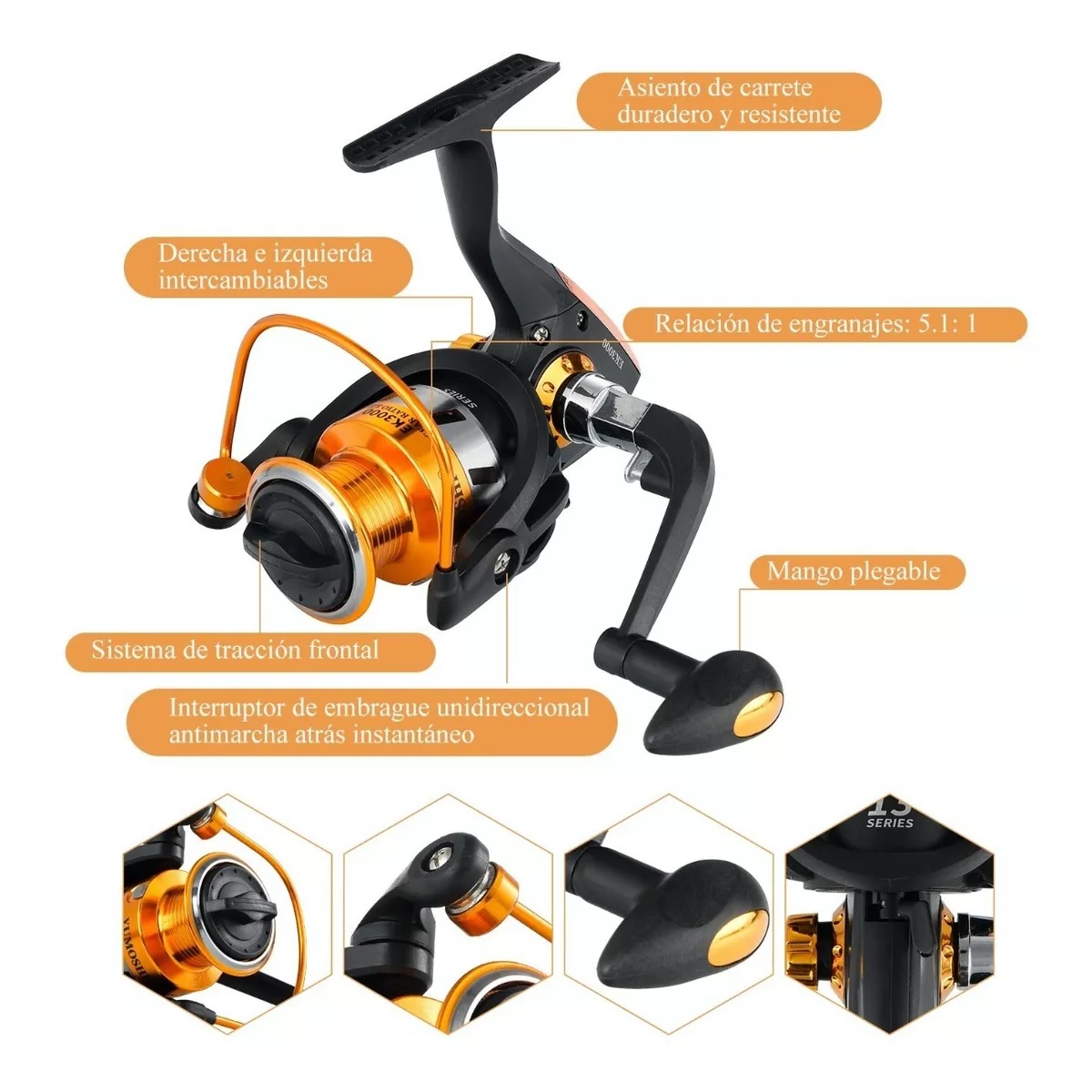 Kit Pesca 2.1m Caña Carrete Señuelo Accesorio Bolsa Completo