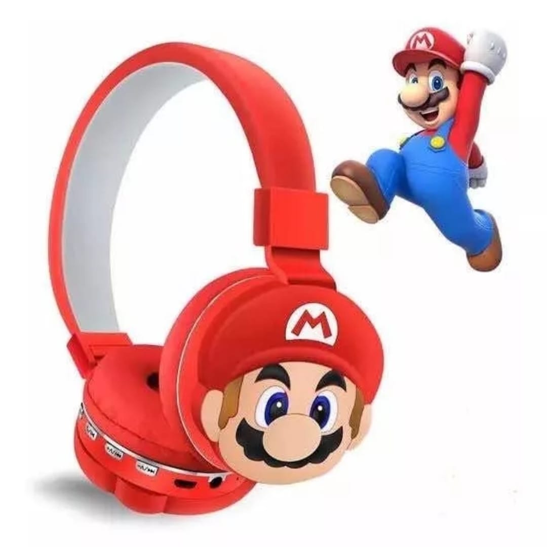 Audífonos Diadema Inalámbricos Bluetooth Súper Mario Bross