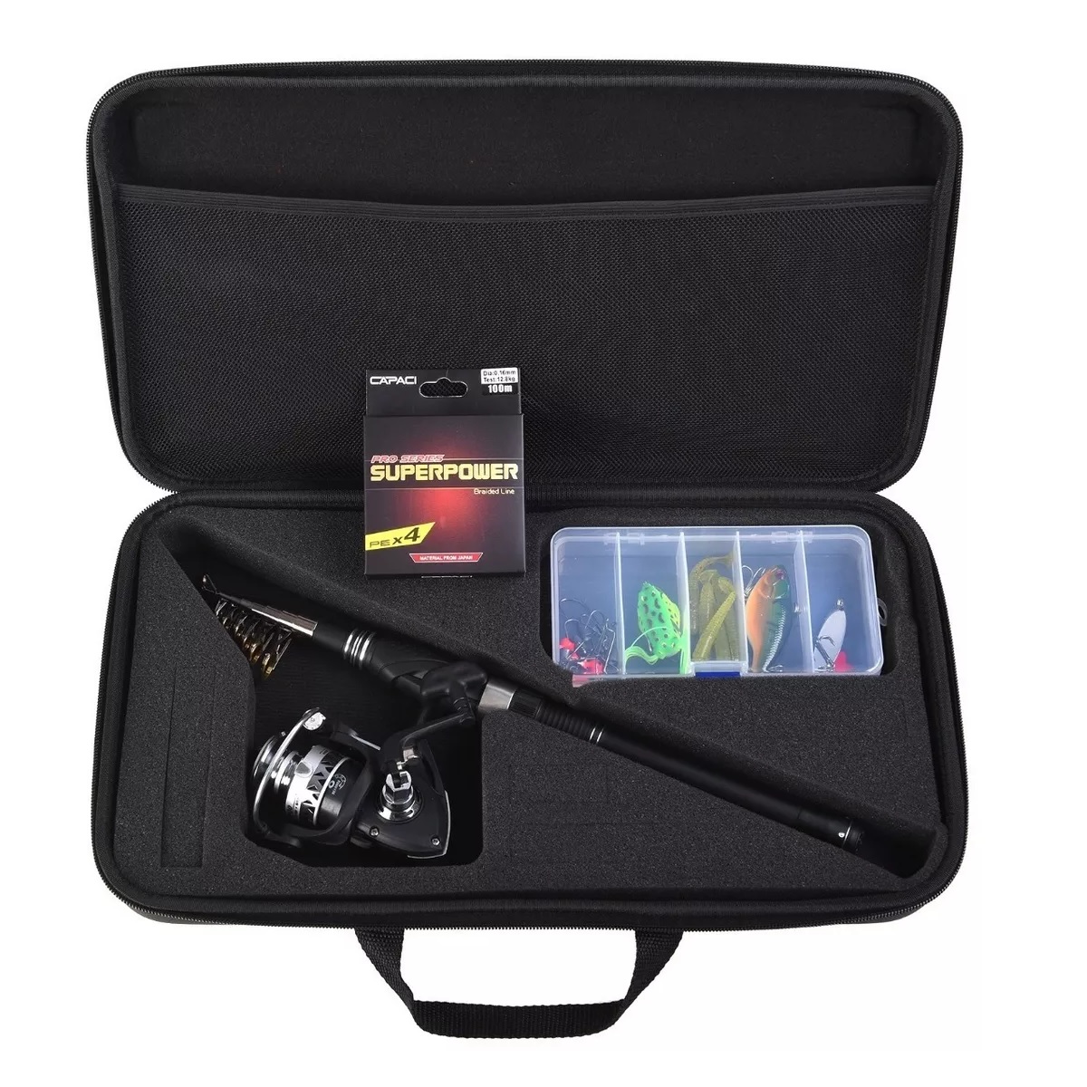 Kit Pesca Caña De Pescar Y Carrete Completo