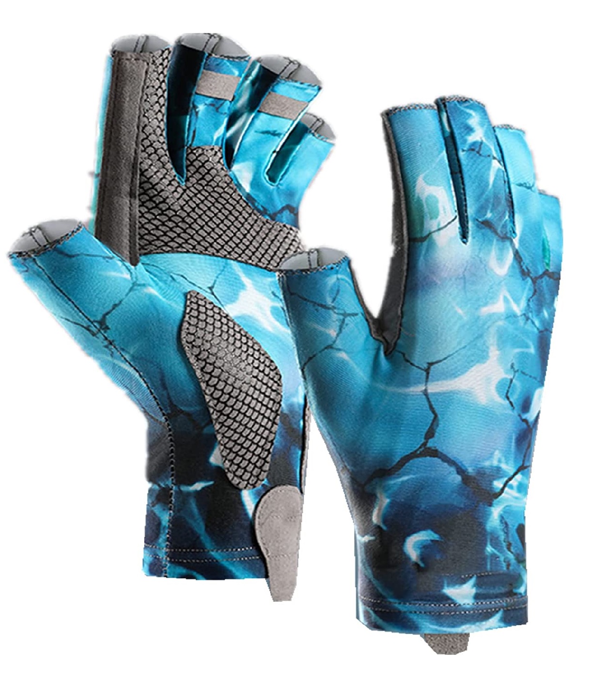 Par De Guantes De Caza Y Pesca Camuflaje Azul XL