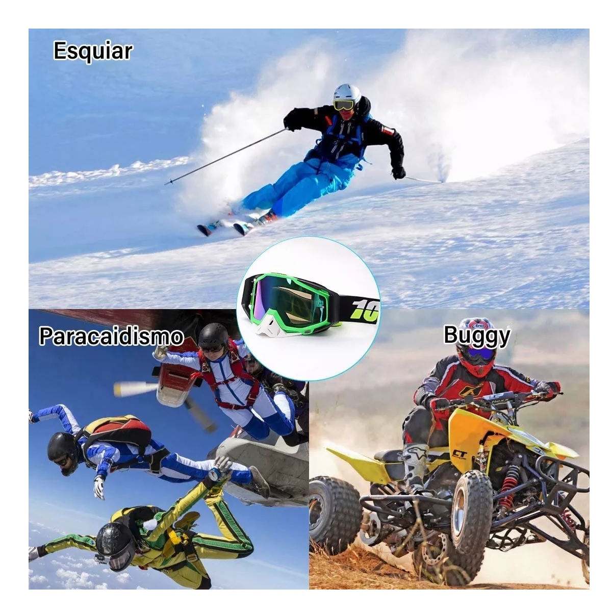 Gafas Mtb Esquí Anti Niebla - Motocicleta