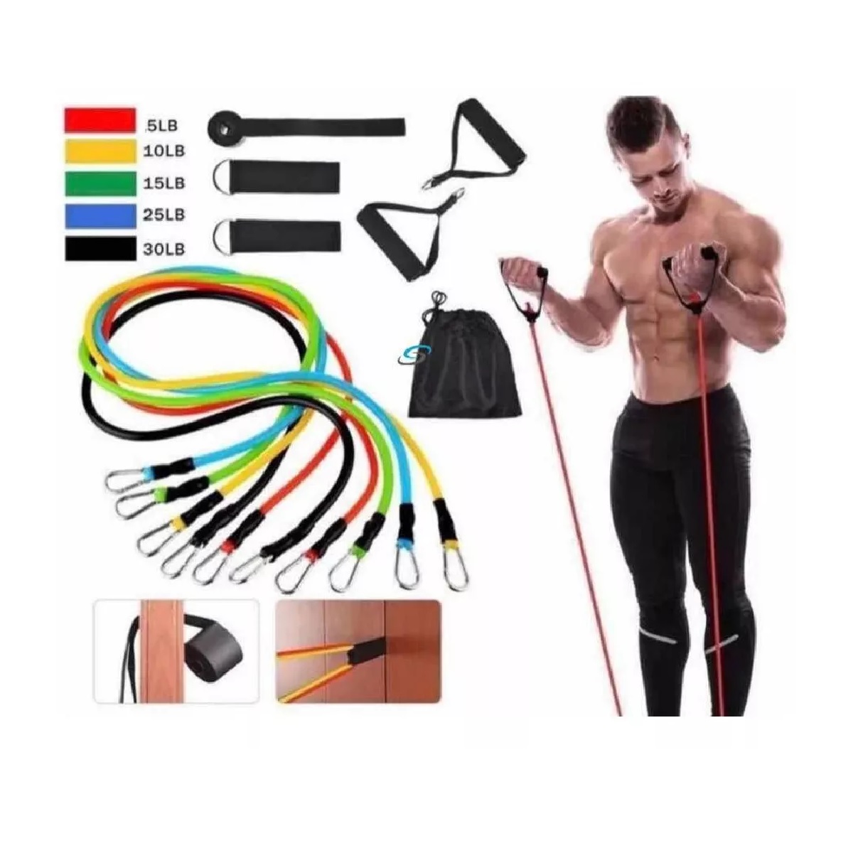 Kit Bandas Elásticas De Resistencia Ejercicios 11 Piezas