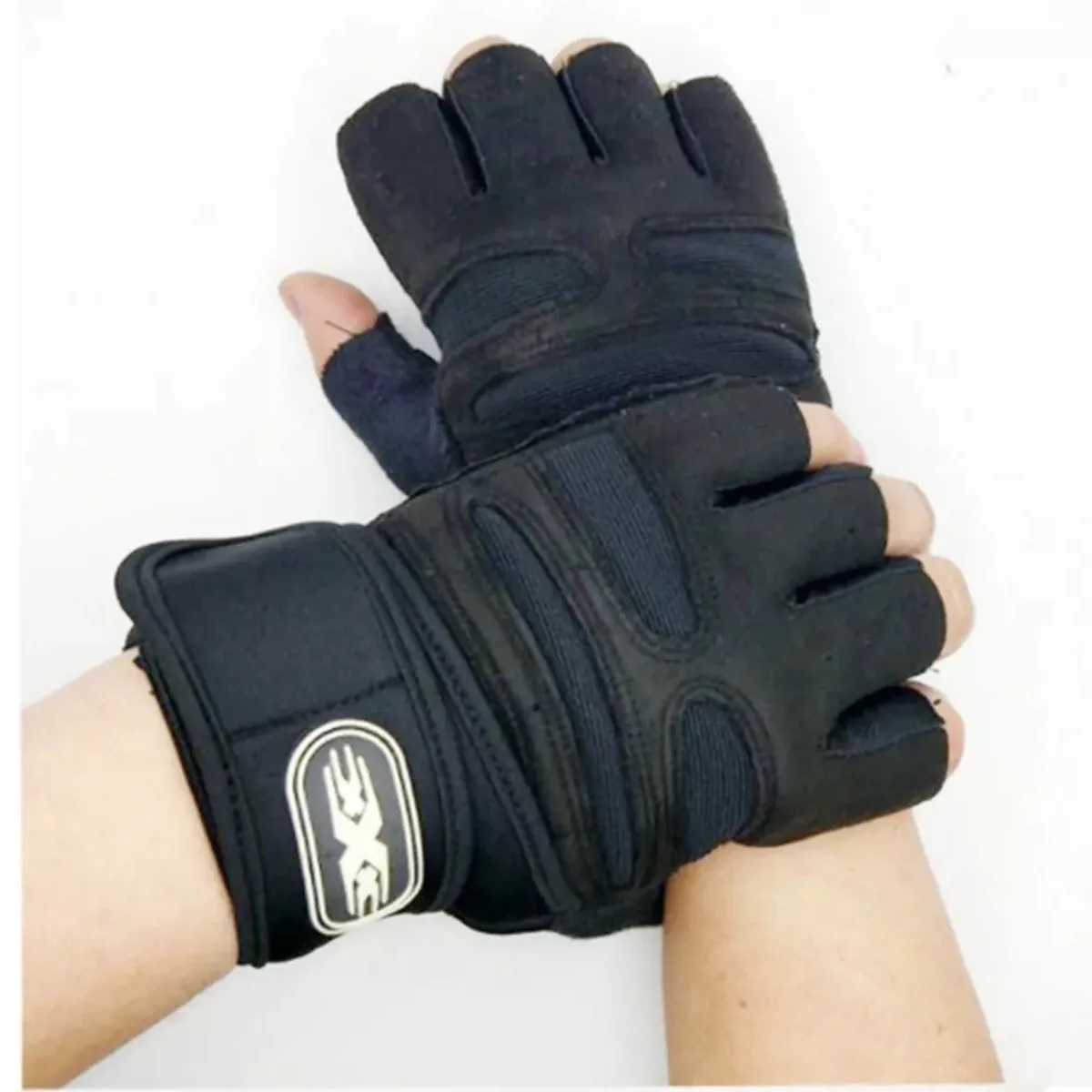 Guantes Gym  Pesas Crossfit Gimnasio Mujer Hombre Negro M