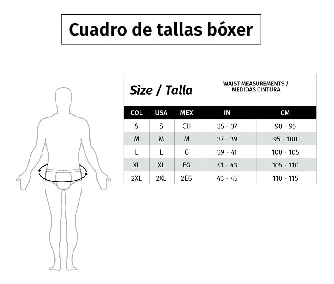 Ropa Interior Masculina Boxer De Microfibra Estampado Largo Estampado