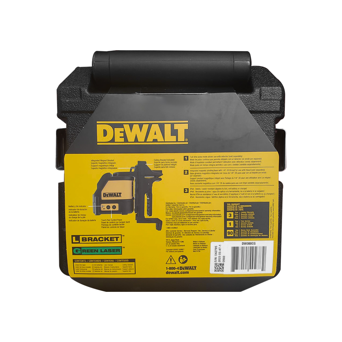 Láser Verde Horizontal/Vertical Autonivelante DeWalt DW088CG