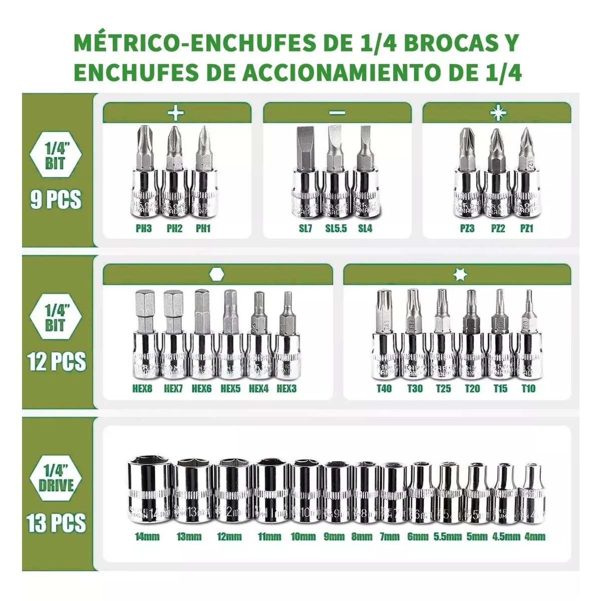 Set 46pcs Autopartes , Juego De Herramientas Mecánicas