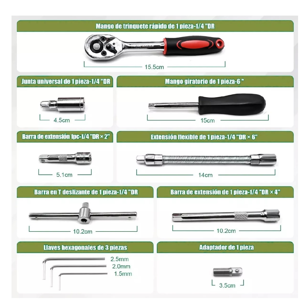Set 46pcs Autopartes , Juego De Herramientas Mecánicas