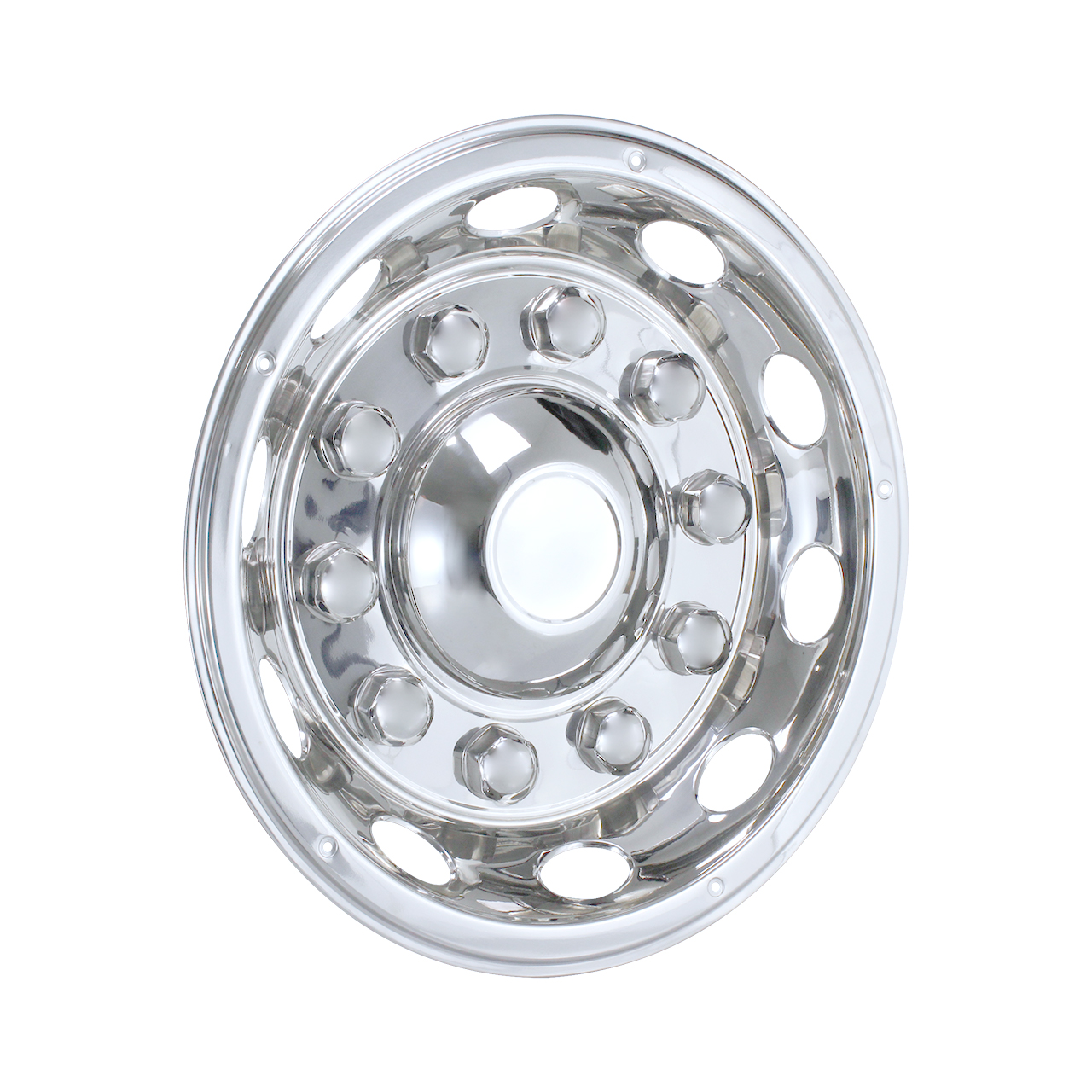 Juego 4 Tapones Rin 22 Pulgadas Cromo Camion Trailer 10 Bir