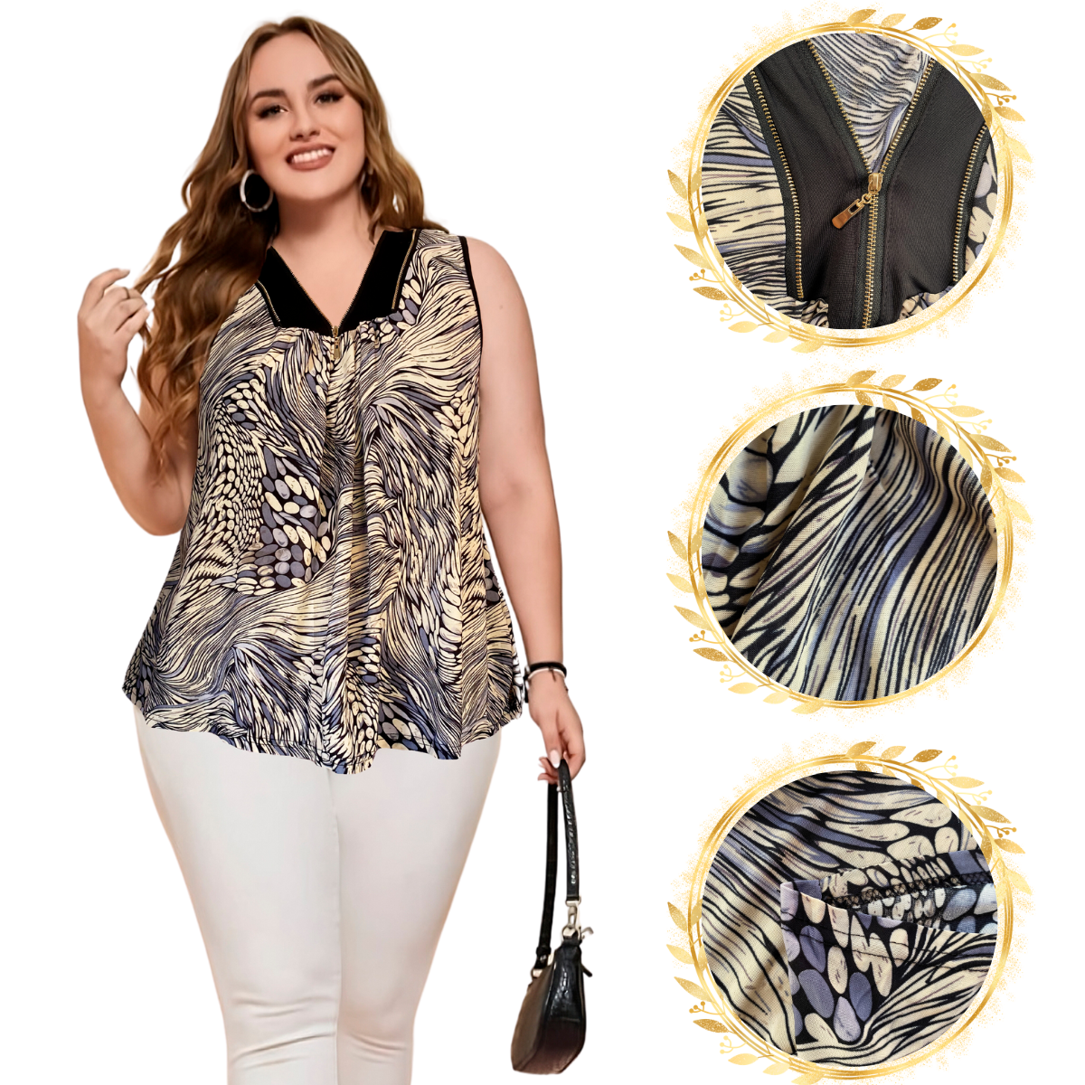  Busas De Moda Mujer Diseño Relieve Tallas Grandes Blusón Dama