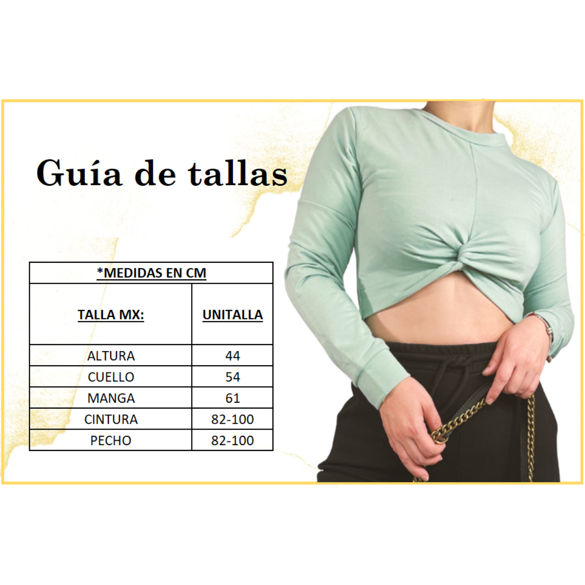 Playera Dama Corta Crop Top Manga Larga Ombliguera Moda Mujer