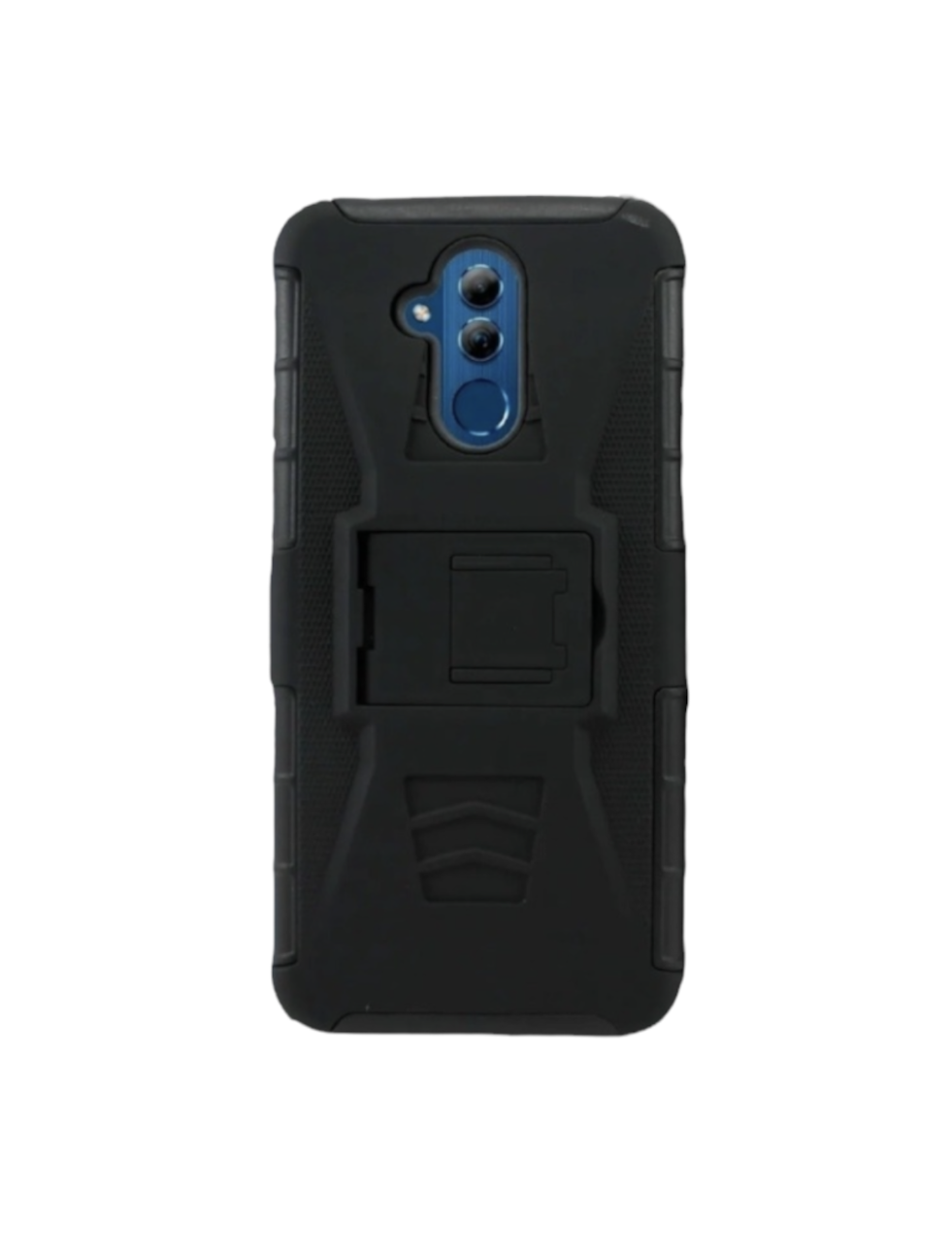 Funda Protector Uso Rudo con Clip más Mica de Cristal Gratis para Huawei Mate 20 Color Negro