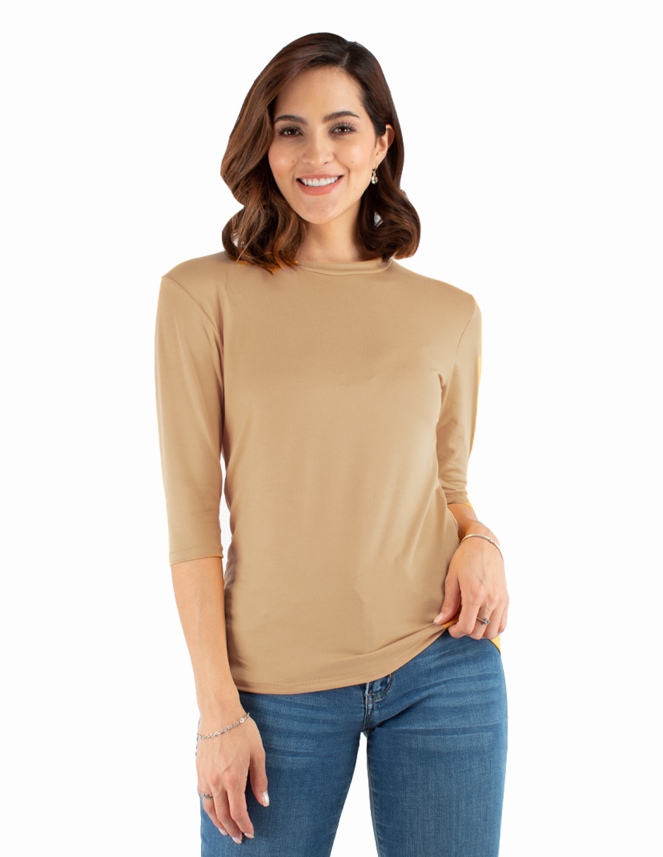 Playera básica manga 3/4 