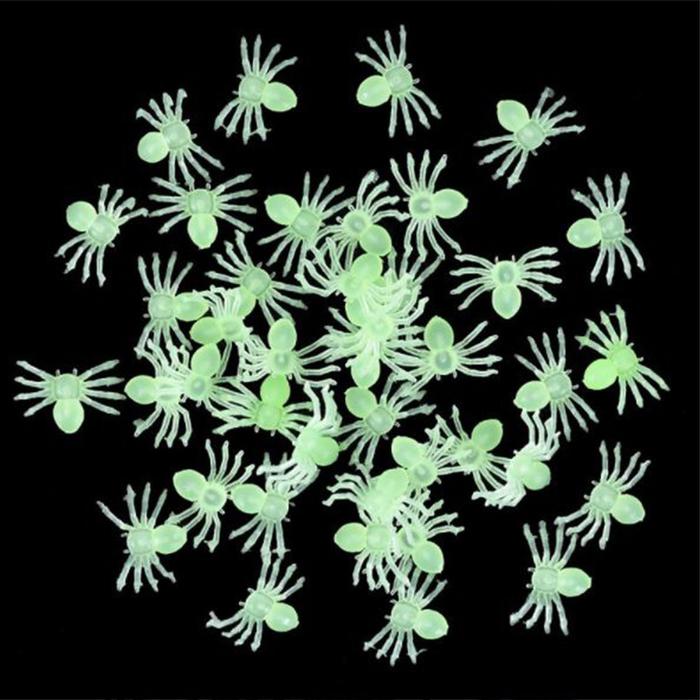 Araña Pequeña Fluorescentes MXBYS-004-4 4 Paq 200 Pzas 2,0cm Plástico Transparente, BabySpider