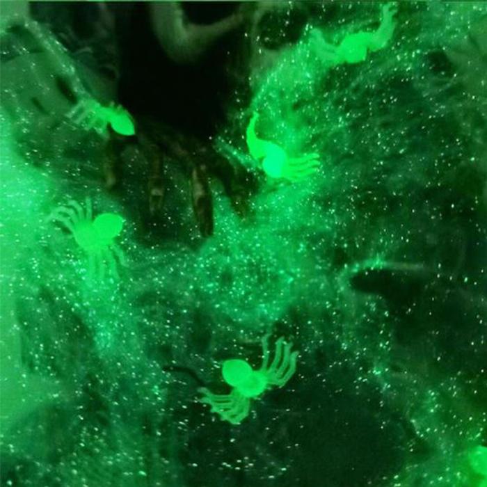 Araña Pequeña Fluorescentes MXBYS-004-4 4 Paq 200 Pzas 2,0cm Plástico Transparente, BabySpider