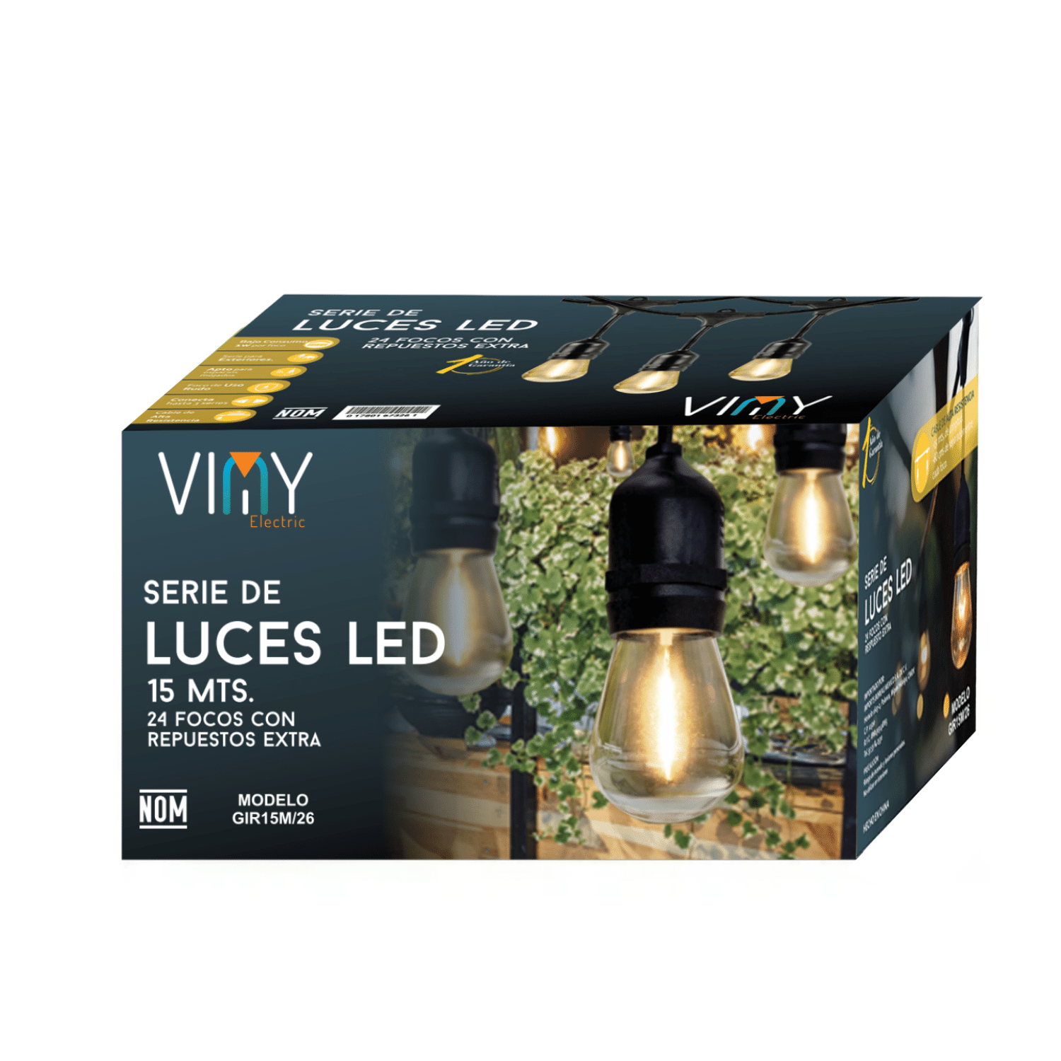 6 Series de Luces Led Focos Vintage 15 Metros