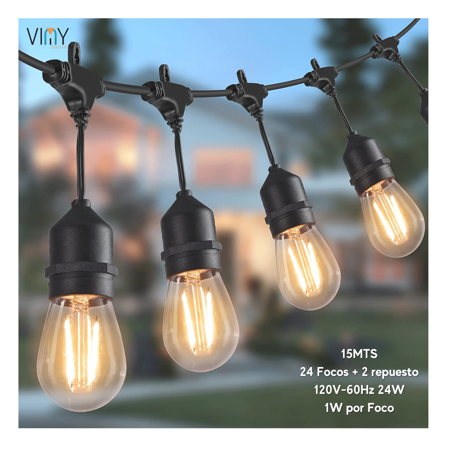 6 Series de Luces Led Focos Vintage 15 Metros