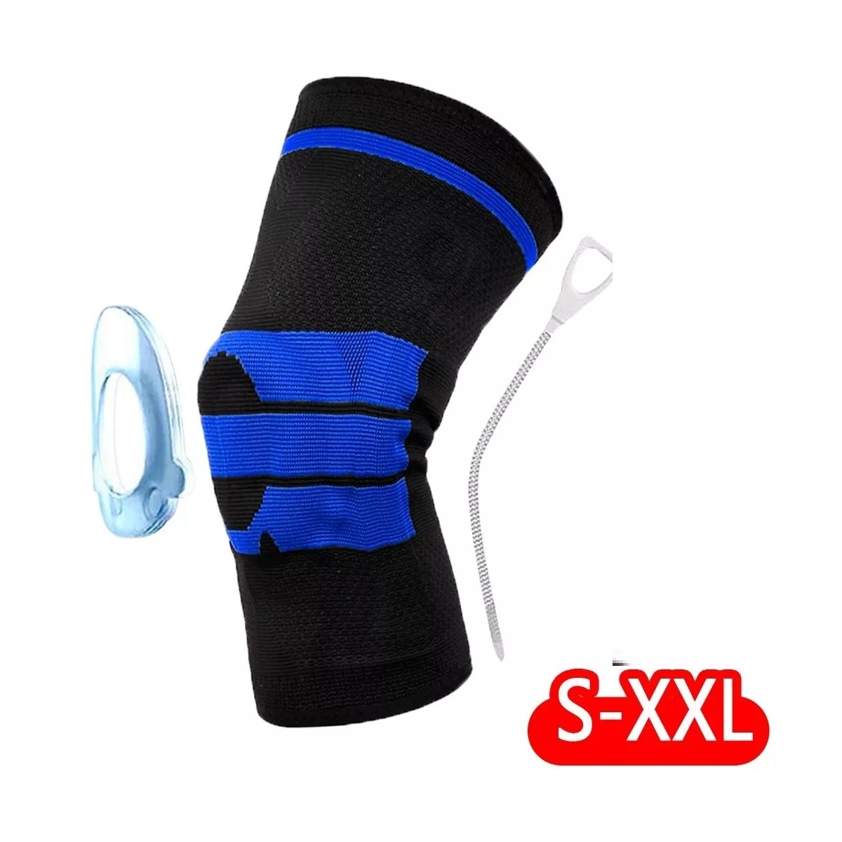 Rodillera Elástica De Compresión Gym Para Deportes Correr Azul XXL