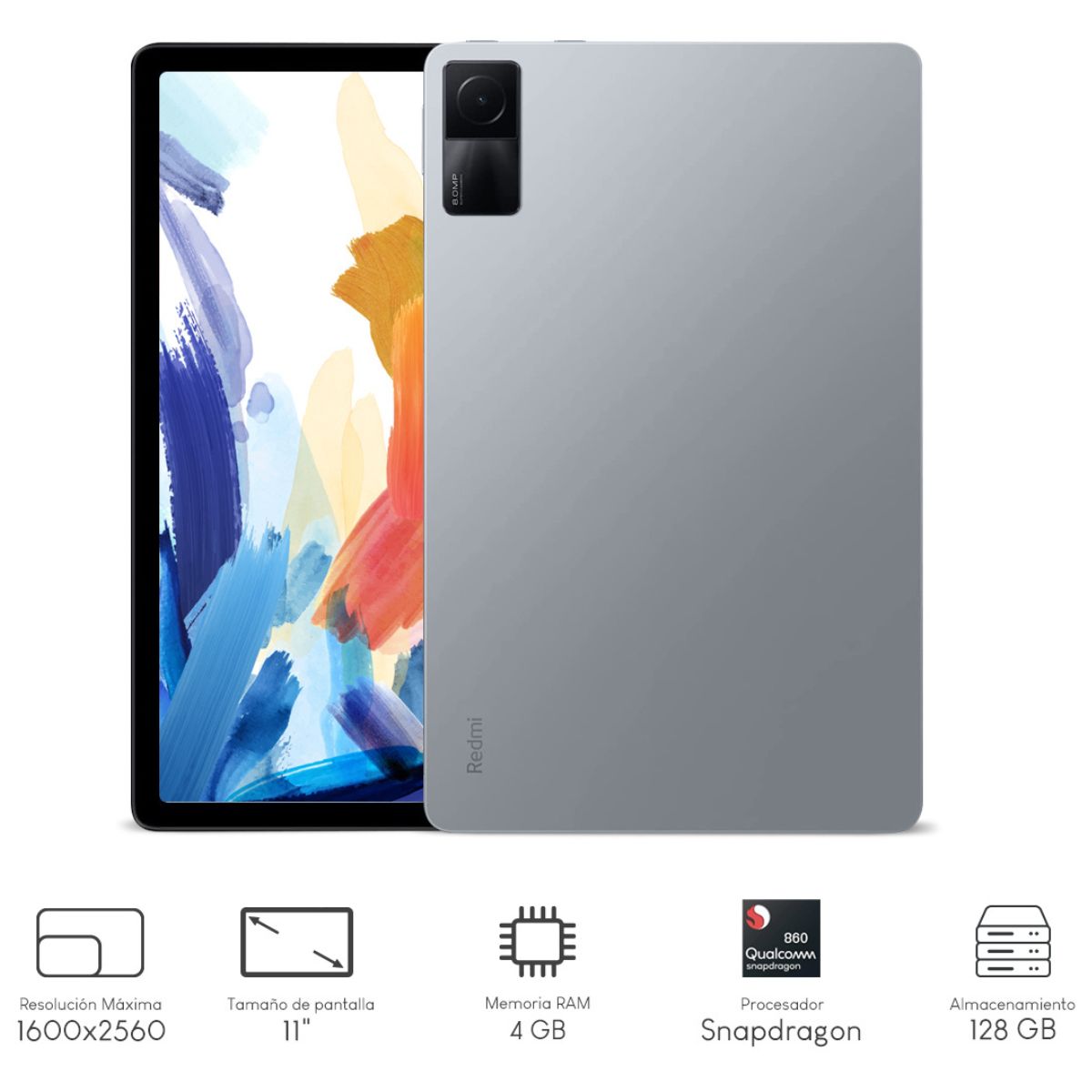 Tablet Xiaomi Redmi Pad Helio-G99 8C 4GB 128GB 10.6Pulg 2K Pin Europeo Moonlight Silver 22081283G