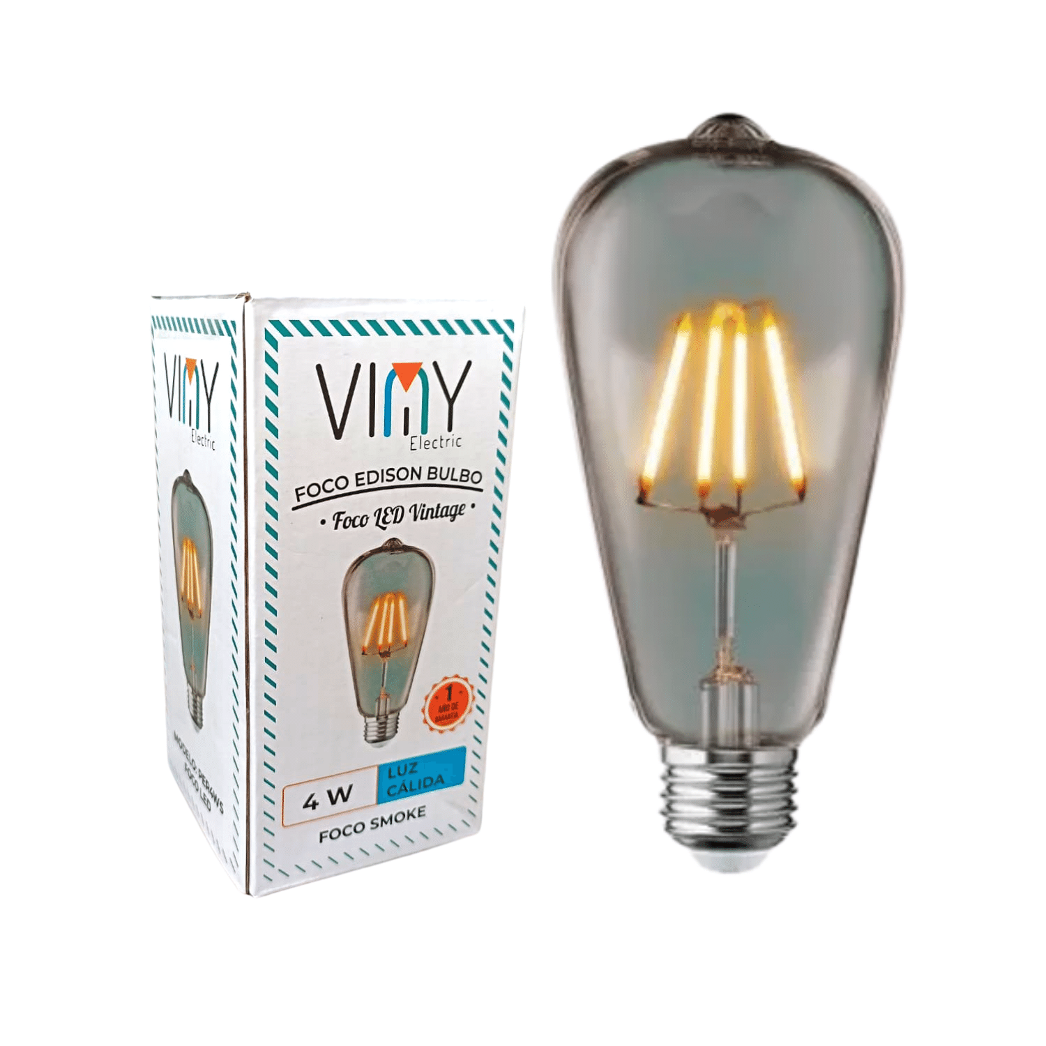 6 Focos Vintage Led Edison Smoke Bulbo