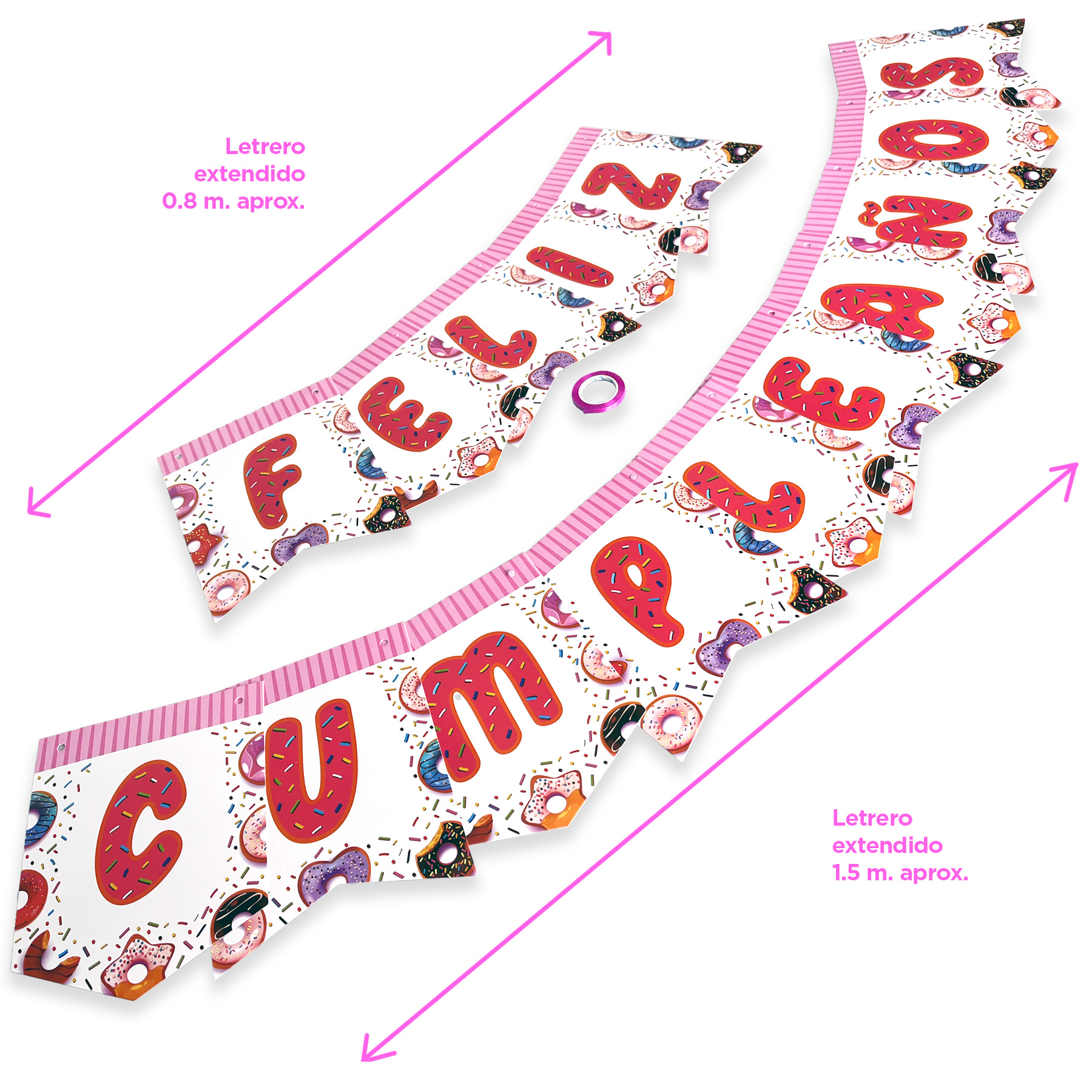 Bomba Para Inflar Globos Electrica + Letrero Feliz Cumpleaños Donas