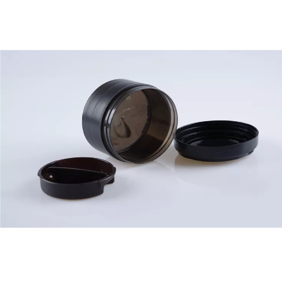 Vaso Mezclador Shaker Pastillero Separadores Proteina Gym Negro