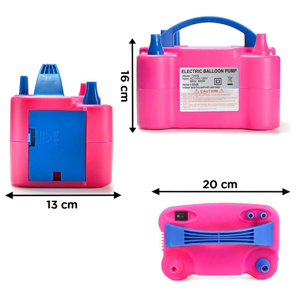 Bomba Electrica Para Inflar Globos + 50 Globos Metalicos