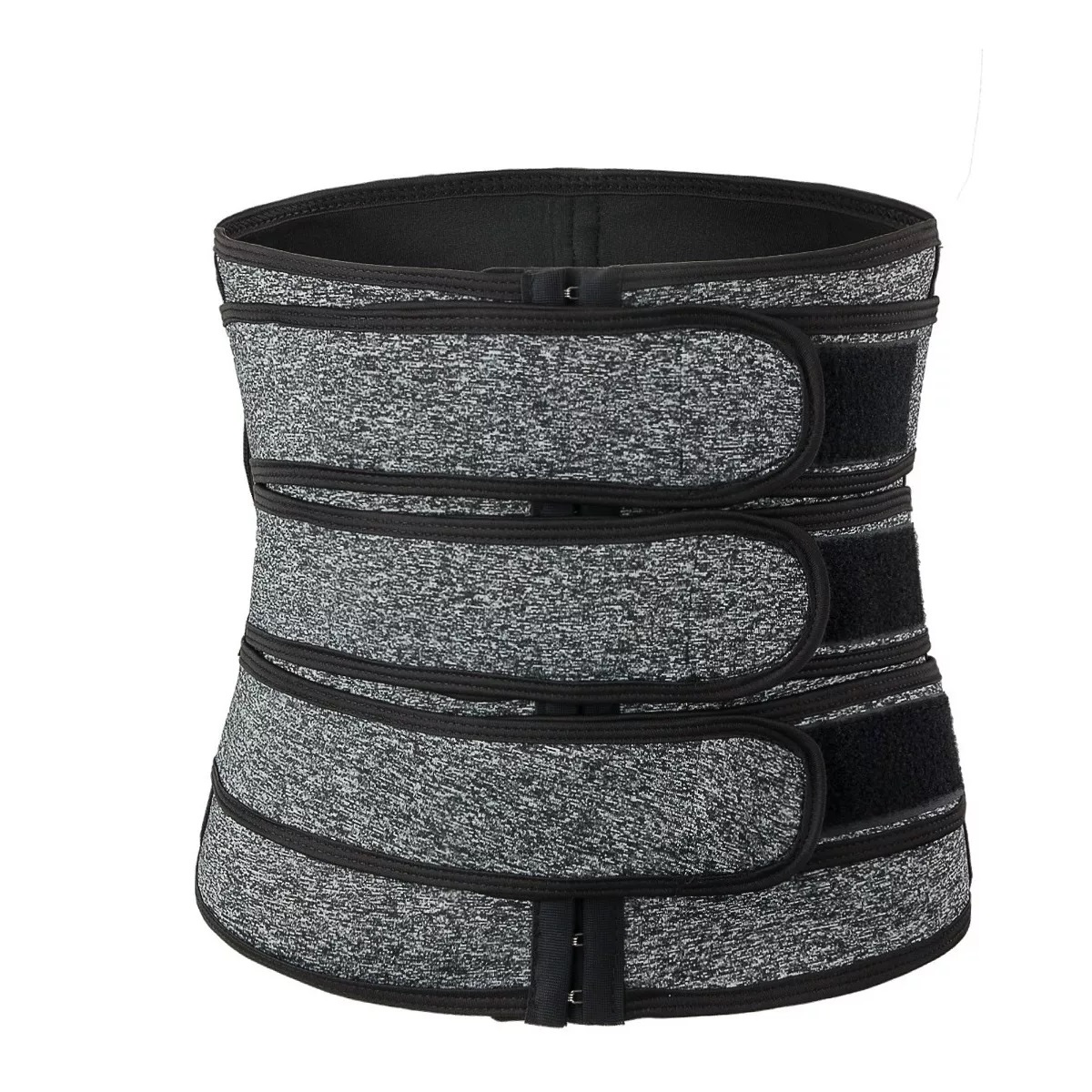 Faja Reductora Doble Efecto Sauna Gym Moldeadora Neopreno Gris M