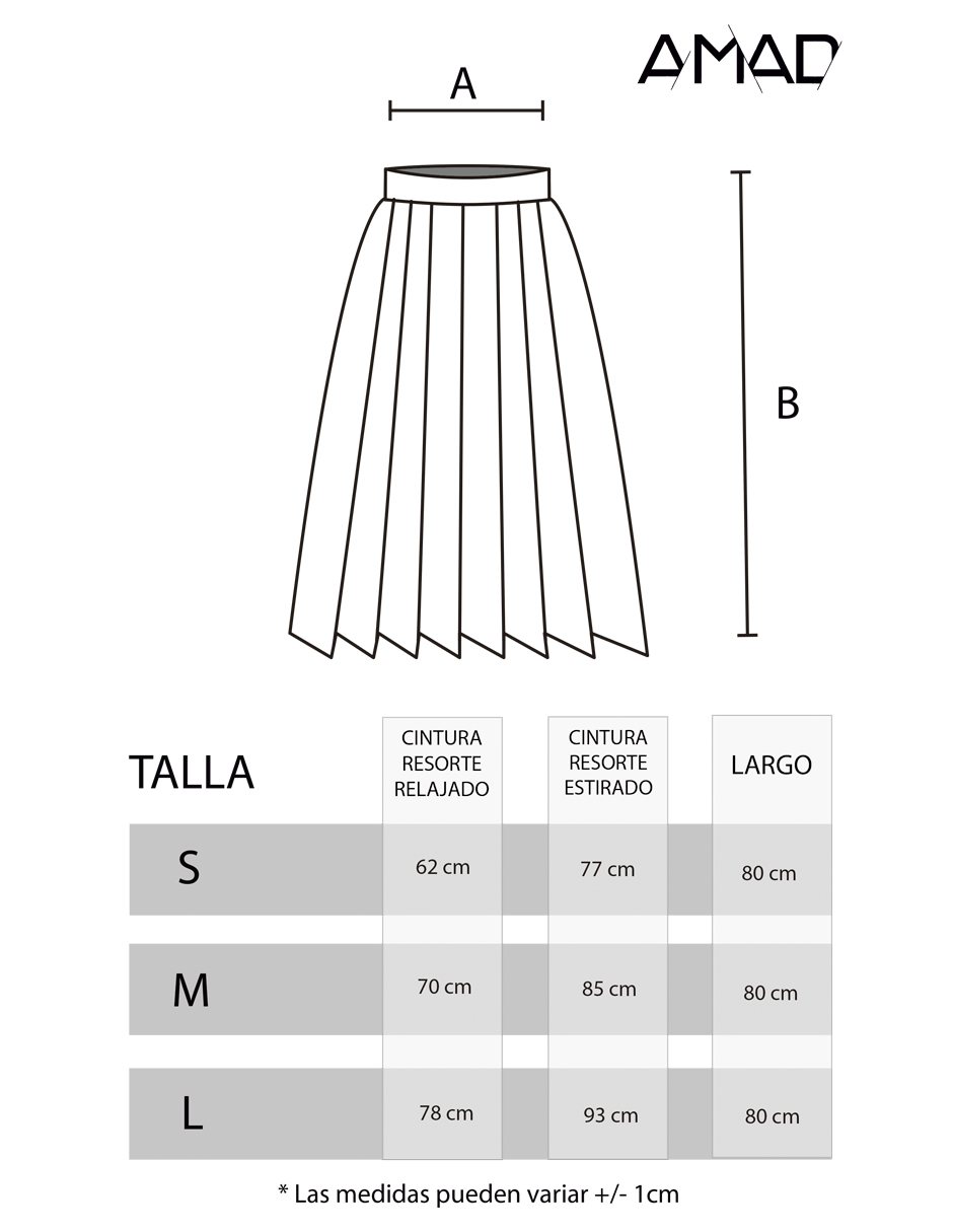 Falda midi plisada clásica