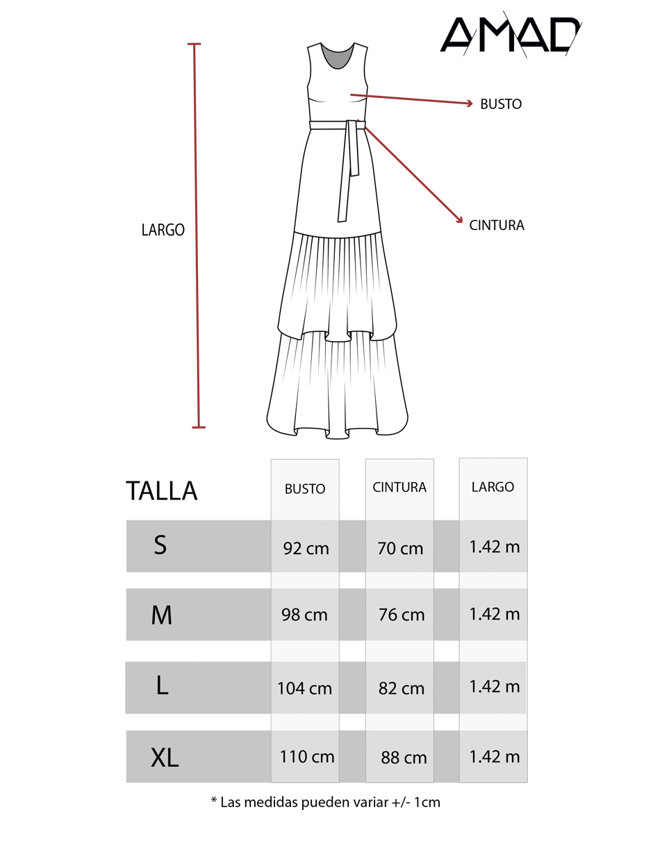 Maxi vestido color block 