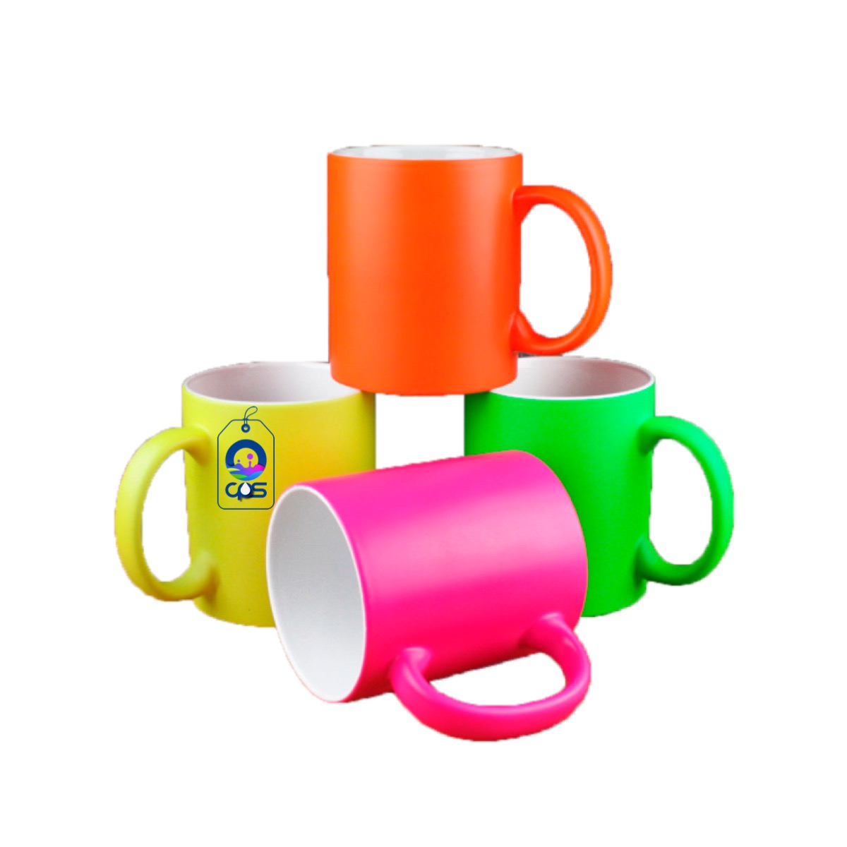 Taza neón para sublimar (6 piezas).