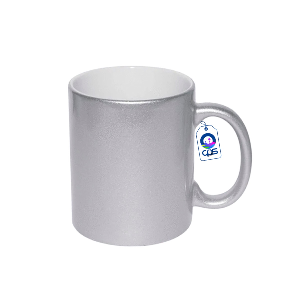 Taza aperlada dorada y/o plata para sublimar, 12 piezas.