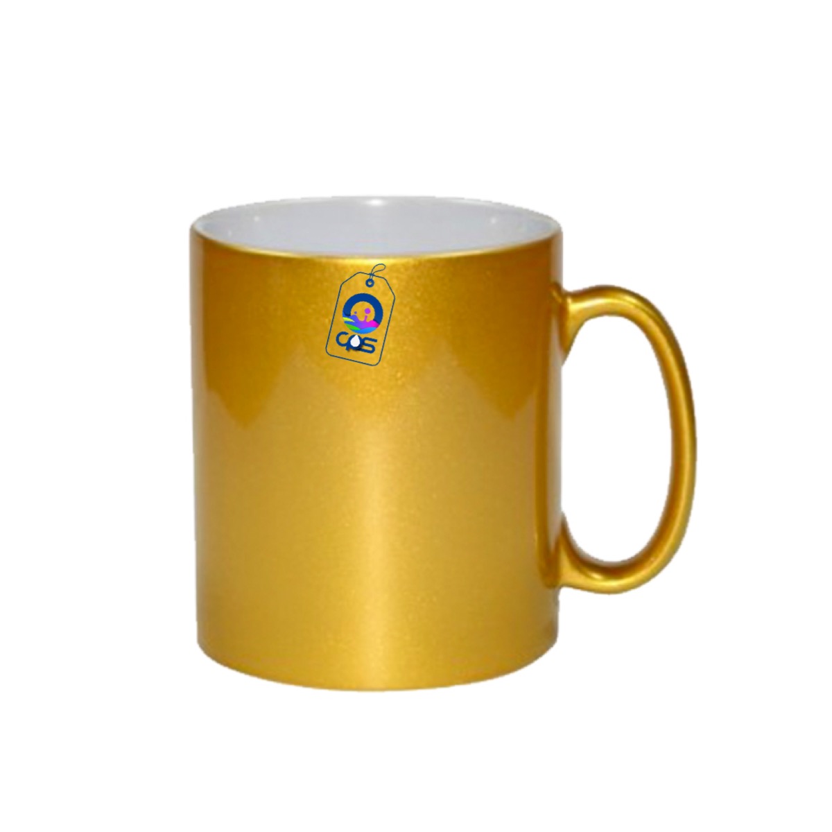 Taza aperlada dorada y/o plata para sublimar (6 piezas).