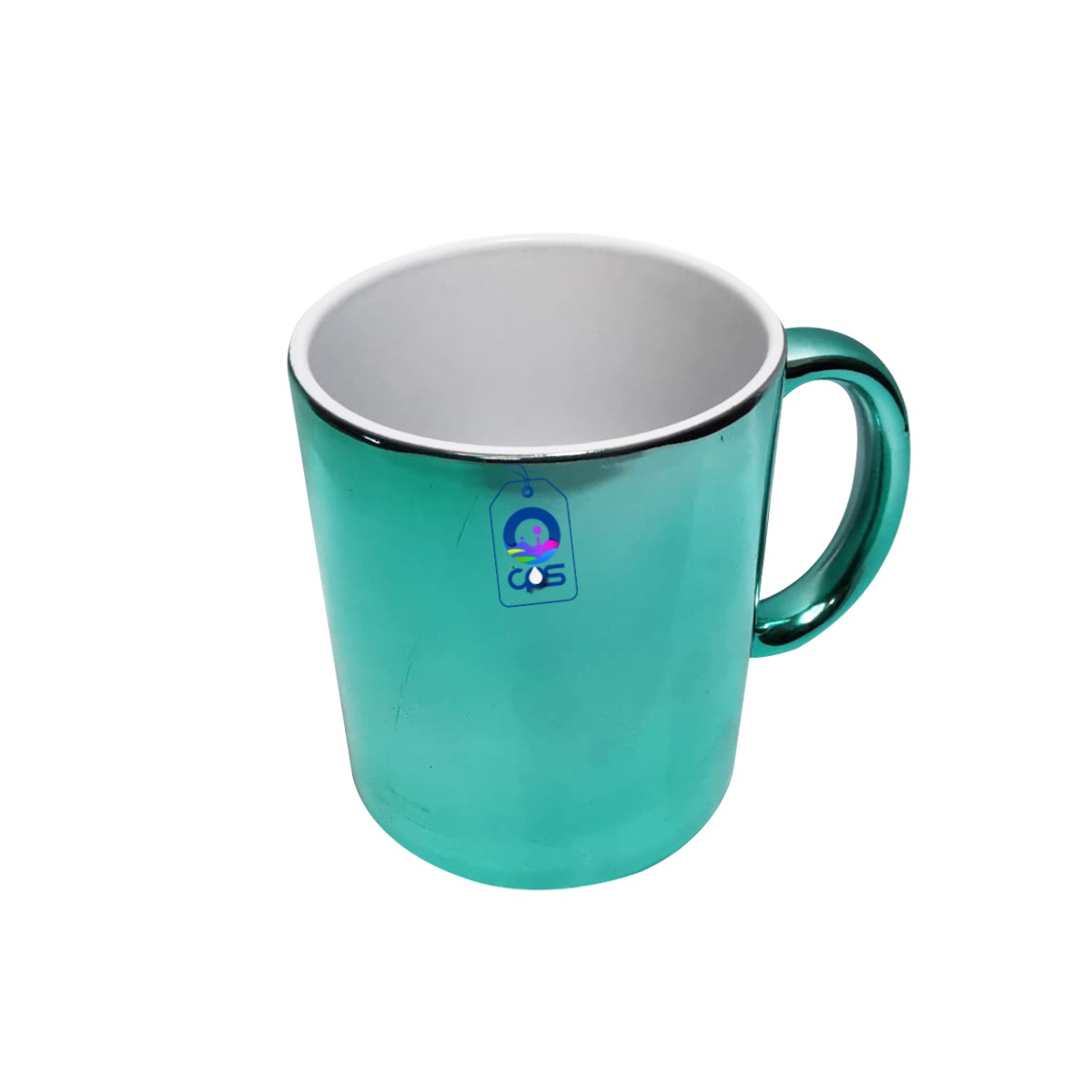 Taza metálica (espejo) para sublimar, 12 piezas.