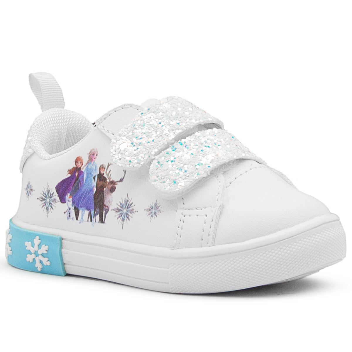 Tenis Para Niña Disney Frozen Ana Y Elsa Velcro Con Brillos