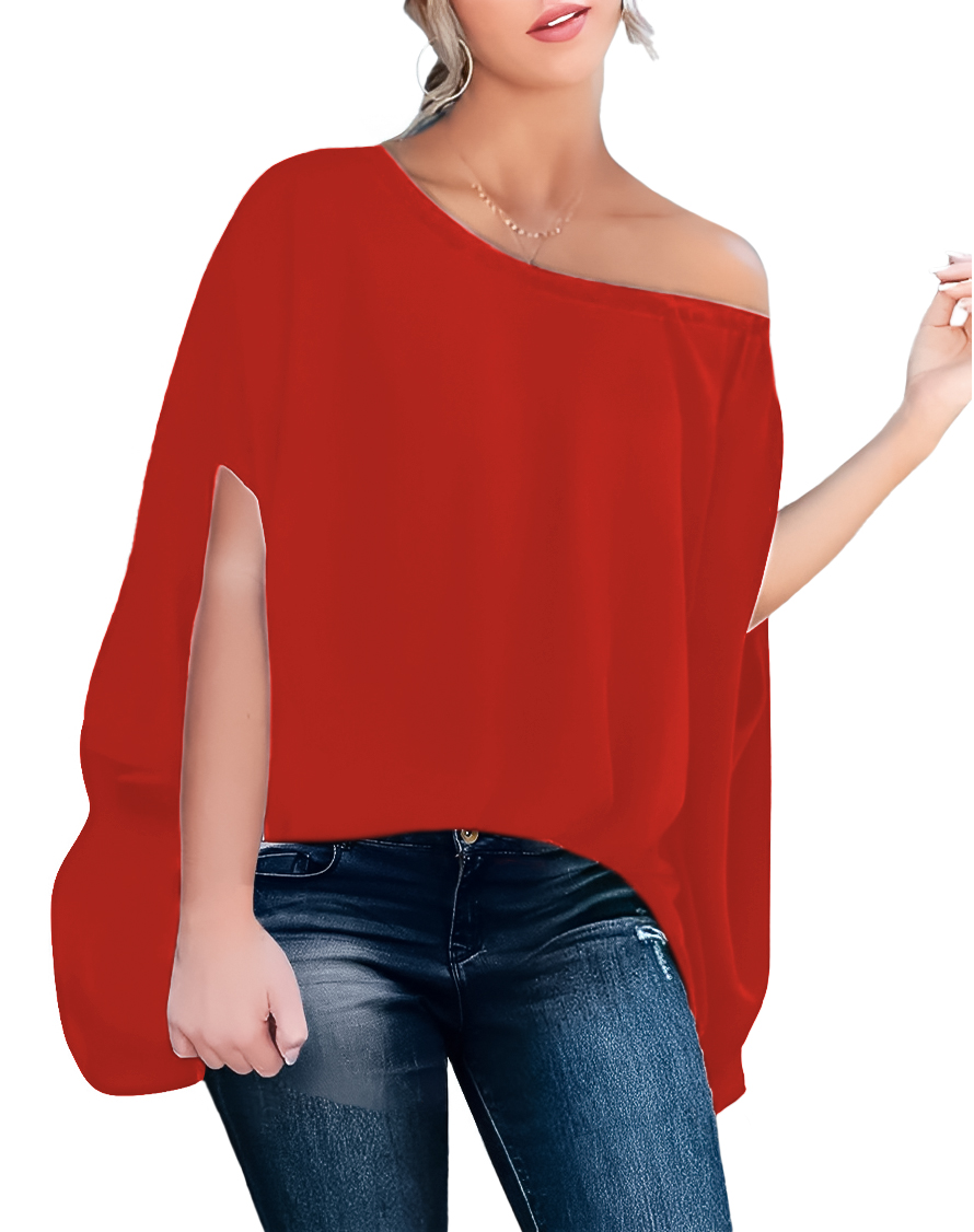 Blusa asimétrica de moda casual mujer dama xally 2309