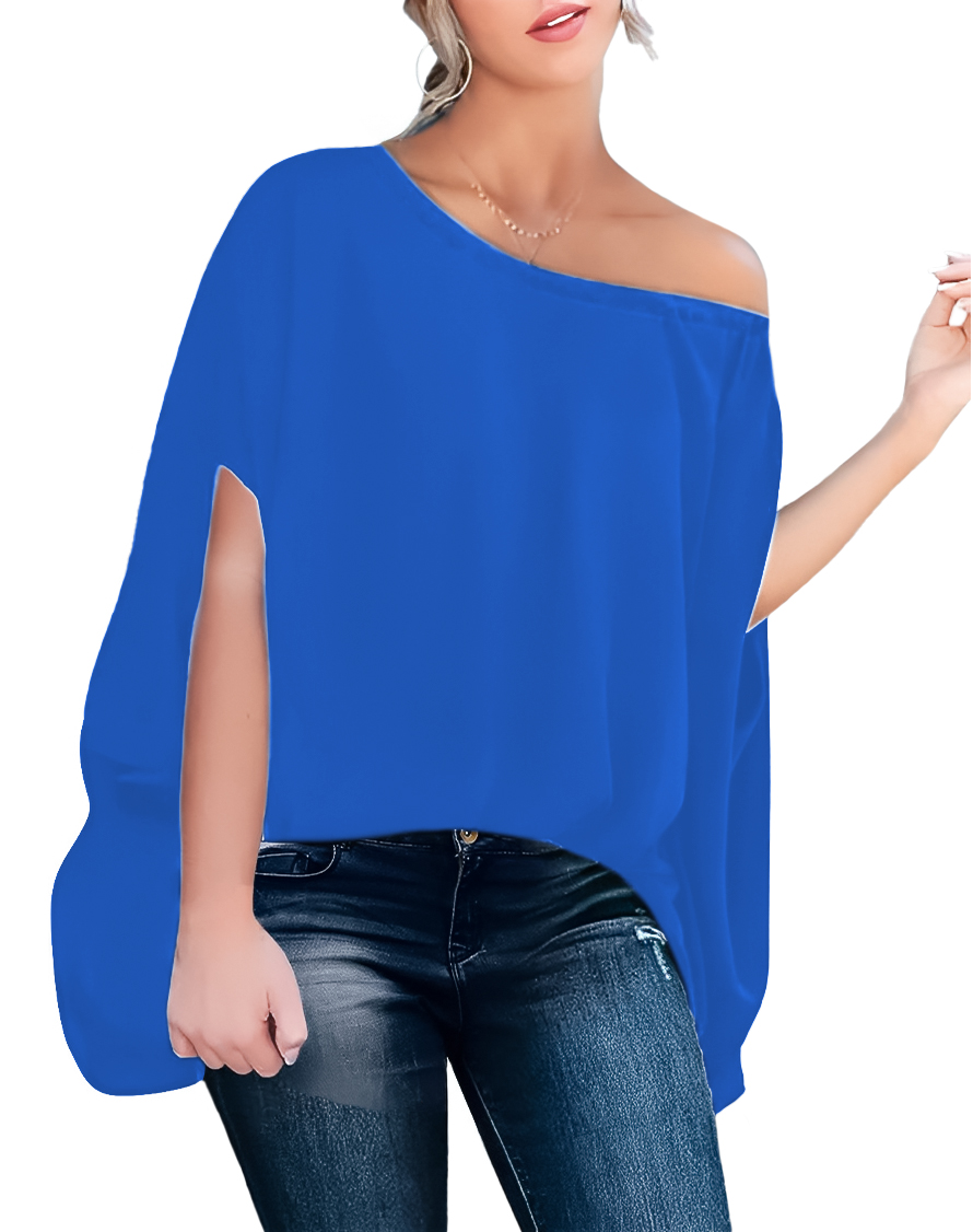 I Mujeres Blusa Tops Moda Casual Tallas Grandes Asimétrica