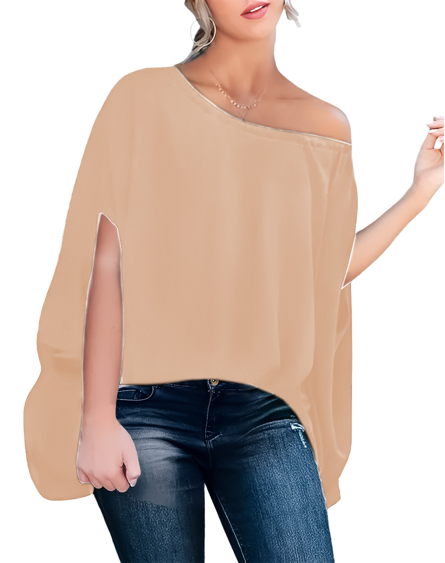 Blusa asimétrica de moda casual mujer dama xally 2309