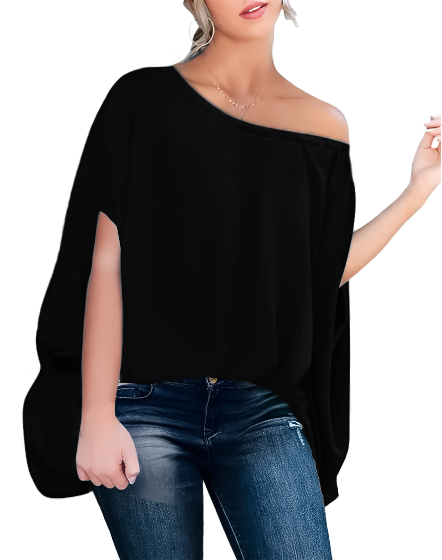 Blusa asimétrica de moda casual mujer dama xally 2309