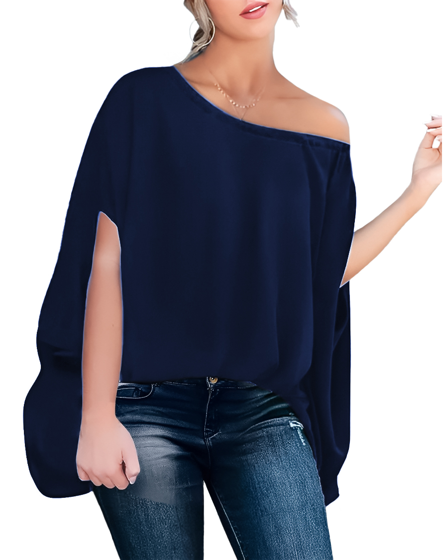 Blusa asimétrica de moda casual mujer dama xally 2309
