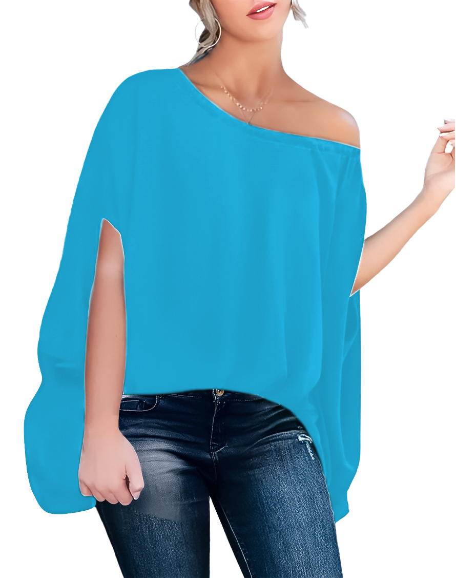 Blusa asimétrica de moda casual mujer dama xally 2309