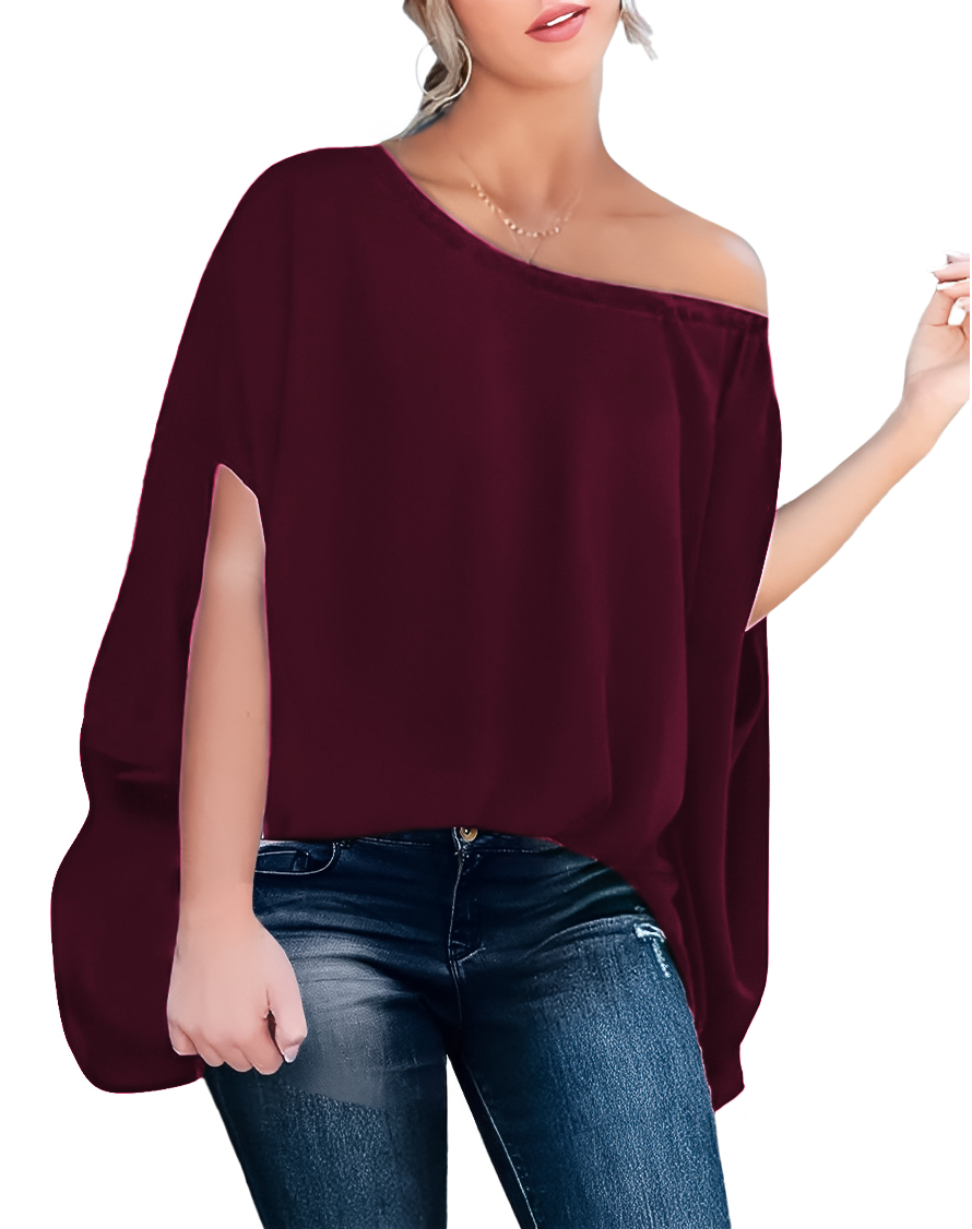 Blusa asimétrica de moda casual mujer dama xally 2309