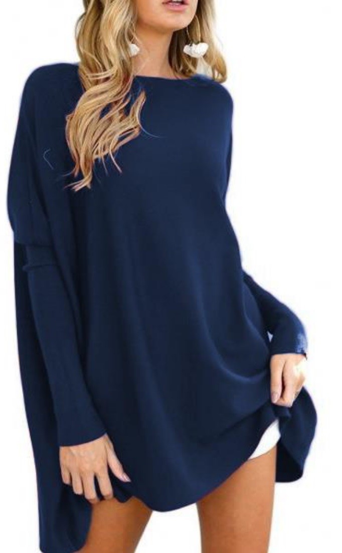 Blusa casual juvenil mujer dama xally 22 manga larga cuello redondo holgado