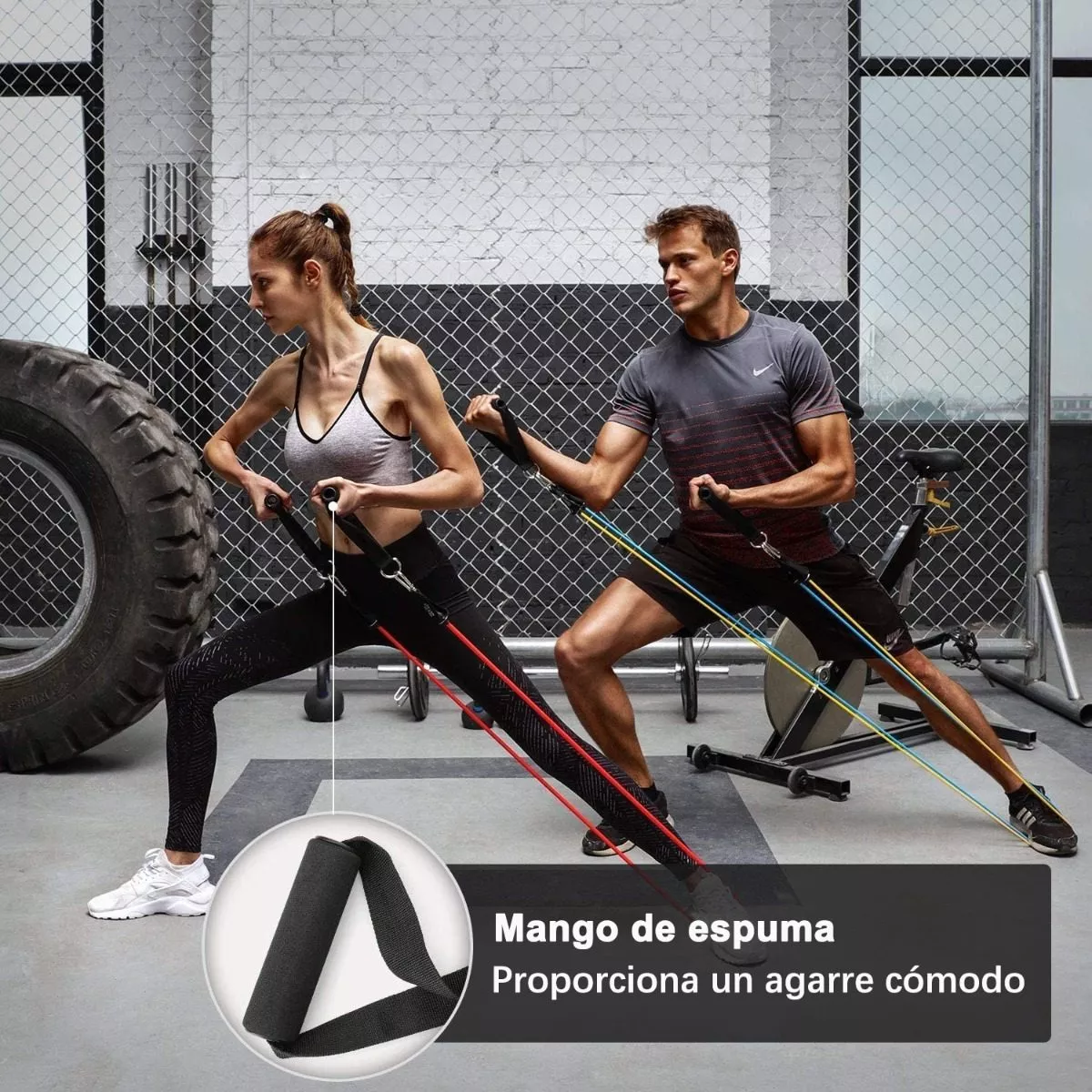 Set De Ligas De Resistencia Para Ejercicio En Casa 11 Pzs