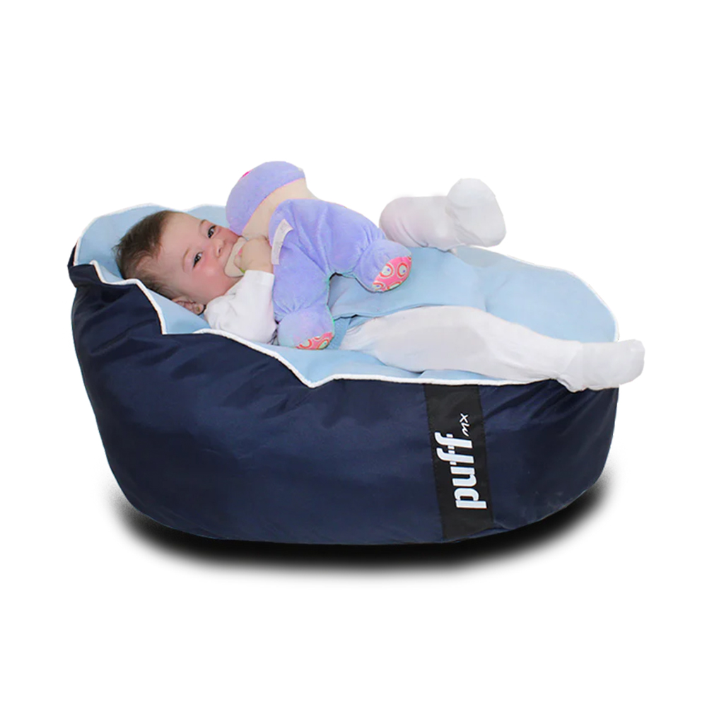 BABY PUFF NYLON/GAMUZA MARINO/CIELO Memory Foam