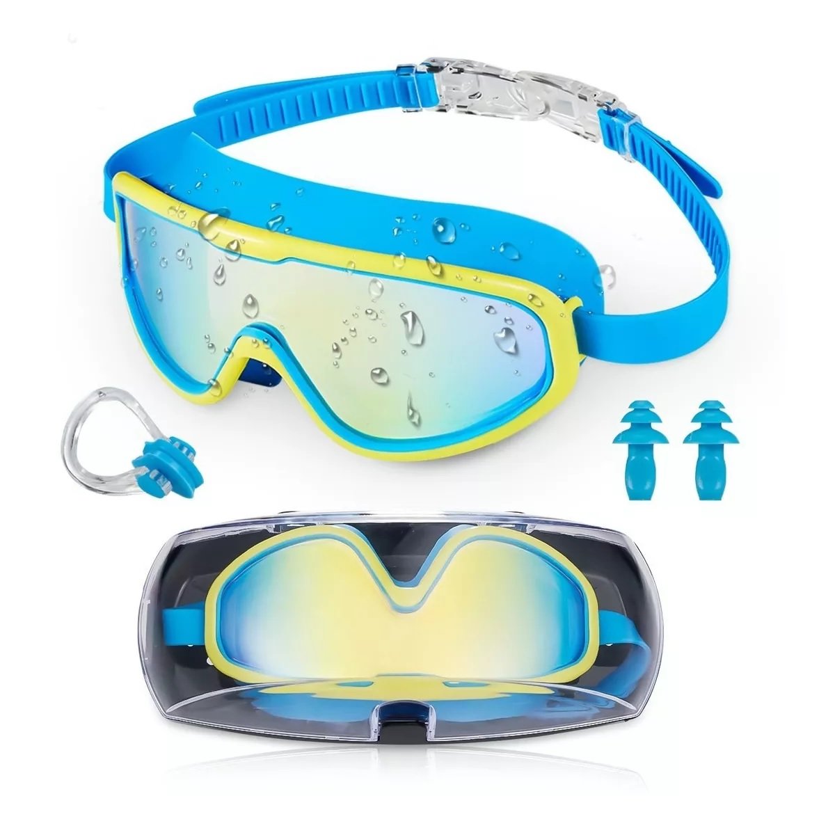 Gafas de natación para mujer, sin fugas, anti UV, amplia visión, antivaho  para gafas de natación para hombres, trajes de baño