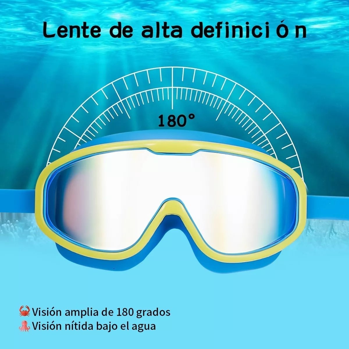 Gafas de natación para mujer, sin fugas, anti UV, amplia visión, antivaho  para gafas de natación para hombres, trajes de baño