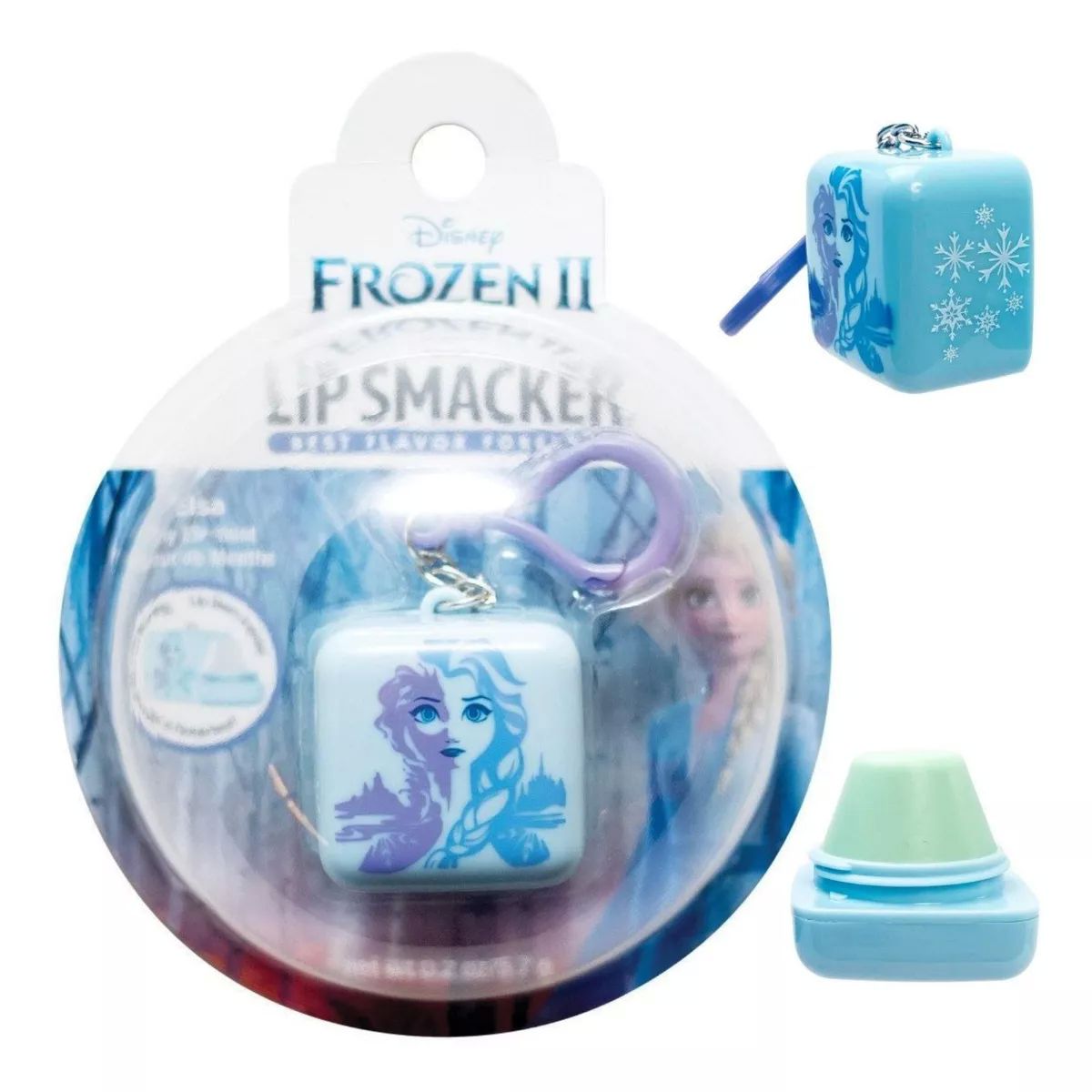 Bálsamo Labial Sabor Menta Frozen 2 Lip Smacker Llavero de Cubo