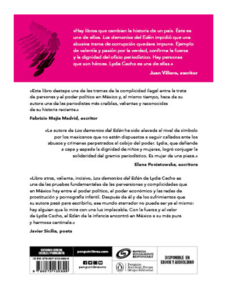 Libro Fisico Los Demonios del Edén Autor  Lydia Cacho 
