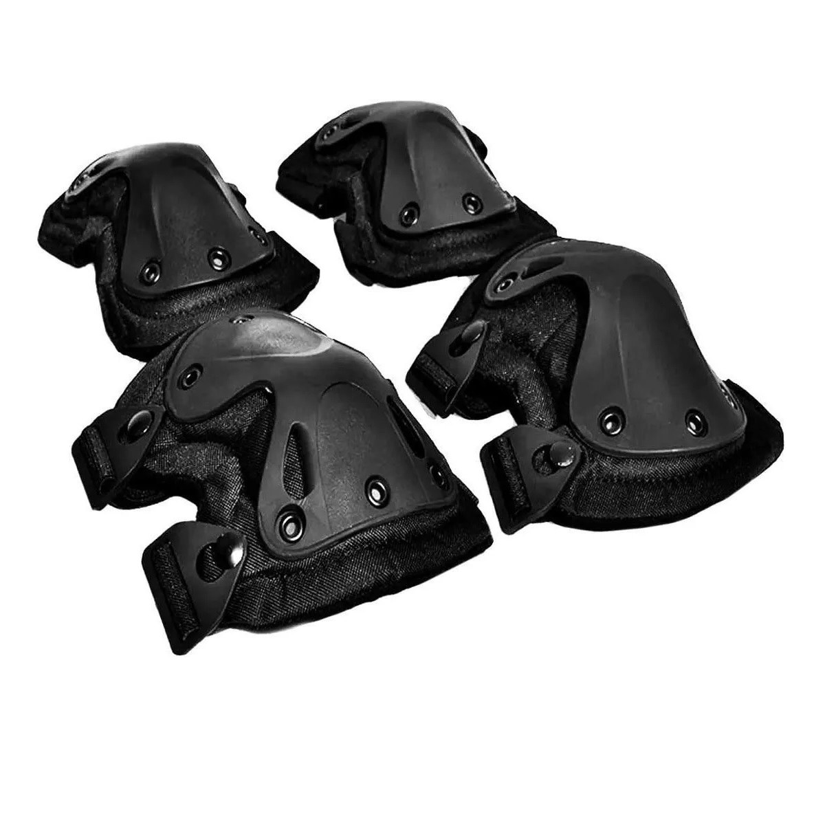 Kit Rodilleras Coderas Tácticas Militar Para Bicicleta Moto